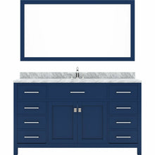 Load image into Gallery viewer, Virtu USA Caroline 60&quot; Single Bath Vanity in French Blue with  Top , Sink and Matching Mirror- Virtuusa