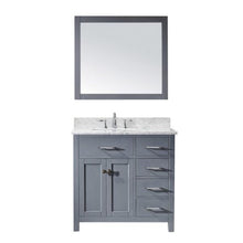 Load image into Gallery viewer, Caroline Parkway 36&quot; Single Sink Dazzle White Quartz Top Vanity with Mirror - Vanity Grace Store - Virtuusa