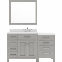 Load image into Gallery viewer, Caroline Parkway 57&quot; Single Sink Dazzle White Quartz Top Vanity with Mirror - Vanity Grace Store - Virtuusa