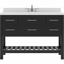 Load image into Gallery viewer, Caroline Estate 48&quot; Single Sink Dazzle White Quartz Top Vanity with Mirror - Vanity Grace Store - Virtuusa