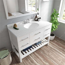 Load image into Gallery viewer, Caroline Estate 48&quot; Single Sink Dazzle White Quartz Top Vanity with Faucet and Mirror - Vanity Grace Store - Virtuusa