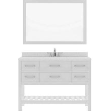 Load image into Gallery viewer, Caroline Estate 48&quot; Single Sink Dazzle White Quartz Top Vanity with Mirror - Vanity Grace Store - Virtuusa