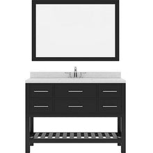 Load image into Gallery viewer, Caroline Estate 48&quot; Single Sink Dazzle White Quartz Top Vanity with Mirror - Vanity Grace Store - Virtuusa