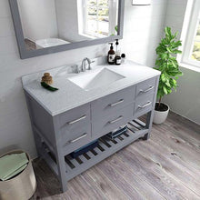 Load image into Gallery viewer, Caroline Estate 48&quot; Single Sink Dazzle White Quartz Top Vanity with Faucet and Mirror - Vanity Grace Store - Virtuusa