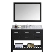 Load image into Gallery viewer, Caroline Estate 48&quot; Single Sink Italian Carrara White Marble Top Vanity with Mirror - Vanity Grace Store - Virtuusa