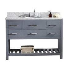 Load image into Gallery viewer, Caroline Estate 48&quot; Single Sink Italian Carrara White Marble Top Vanity - Vanity Grace Store - Virtuusa