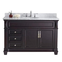 Load image into Gallery viewer, Victoria 48&quot; Single Sink Italian Carrara White Marble Top Vanity - Vanity Grace Store - Virtuusa