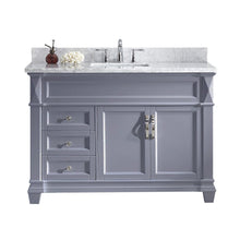 Load image into Gallery viewer, Victoria 48&quot; Single Sink Italian Carrara White Marble Top Vanity - Vanity Grace Store - Virtuusa