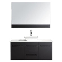 Load image into Gallery viewer, Marsala 48&quot; Single Sink Clear Tempered Glass Top Vanity with Faucet and Mirror - Vanity Grace Store - Virtuusa
