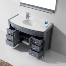 Load image into Gallery viewer, Ava 48&quot; Single Sink Aqua Tempered Glass Top Vanity with Faucet - Vanity Grace Store - Virtuusa