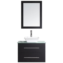 Load image into Gallery viewer, Marsala 29&quot; Single Sink Aqua Tempered Glass Top Vanity with Faucet and Mirror - Vanity Grace Store - Virtuusa