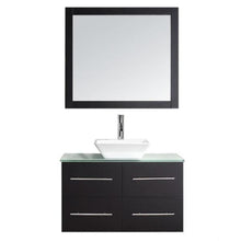 Load image into Gallery viewer, Marsala 35&quot; Single Sink Clear Tempered Glass Top Vanity with Faucet and Mirror - Vanity Grace Store - Virtuusa