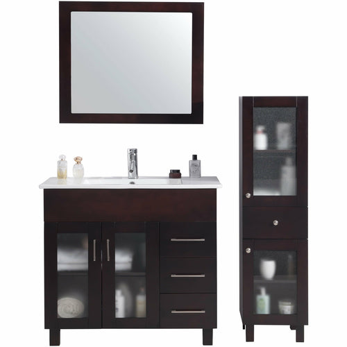 Nova 36 - Cabinet with Ceramic Basin Countertop- Laviva