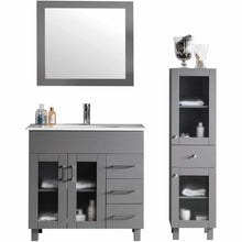 Load image into Gallery viewer, Nova 36 - Cabinet with Ceramic Basin Countertop- Laviva