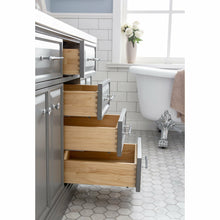 Load image into Gallery viewer, Water Creation 60&quot; Palace Collection Quartz Carrara Cashmere Grey Bathroom Vanity Set With Hardware And F2-0012 Faucets in Chrome Finish- Water Creation