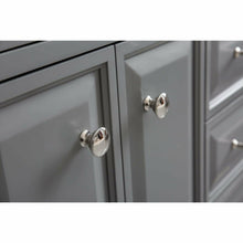Load image into Gallery viewer, Water Creation 60&quot; Palace Collection Quartz Carrara Cashmere Grey Bathroom Vanity Set With Hardware And F2-0012 Faucets, Mirror in Polished Nickel (PVD) Finish- Water Creation