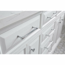 Load image into Gallery viewer, Water Creation 60&quot; Palace Collection Quartz Carrara Pure White Bathroom Vanity Set With Hardware in Chrome Finish- Water Creation