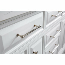 Load image into Gallery viewer, Water Creation 60&quot; Palace Collection Quartz Carrara Pure White Bathroom Vanity Set With Hardware, Mirror in Polished Nickel (PVD) Finish- Water Creation