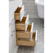 Load image into Gallery viewer, Water Creation 60&quot; Palace Collection Quartz Carrara Pure White Bathroom Vanity Set With Hardware And F2-0012 Faucets, Mirror in Chrome Finish- Water Creation