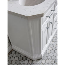 Load image into Gallery viewer, Water Creation 60&quot; Palace Collection Quartz Carrara Pure White Bathroom Vanity Set With Hardware And F2-0012 Faucets, Mirror in Chrome Finish- Water Creation
