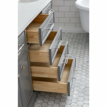 Load image into Gallery viewer, Water Creation 72&quot; Palace Collection Quartz Carrara Cashmere Grey Bathroom Vanity Set With Hardware And F2-0009 Faucets, Mirror in Polished Nickel (PVD) Finish- Water Creation