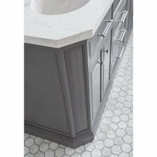 Load image into Gallery viewer, Water Creation 72&quot; Palace Collection Quartz Carrara Cashmere Grey Bathroom Vanity Set With Hardware And F2-0012 Faucets in Chrome Finish- Water Creation