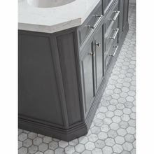 Load image into Gallery viewer, Water Creation 72&quot; Palace Collection Quartz Carrara Cashmere Grey Bathroom Vanity Set With Hardware And F2-0012 Faucets in Polished Nickel (PVD) Finish- Water Creation