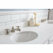 Load image into Gallery viewer, Water Creation 72&quot; Palace Collection Quartz Carrara Pure White Bathroom Vanity Set With Hardware And F2-0009 Faucets, Mirror in Polished Nickel (PVD) Finish- Water Creation