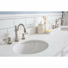Load image into Gallery viewer, Water Creation 72&quot; Palace Collection Quartz Carrara Pure White Bathroom Vanity Set With Hardware And F2-0012 Faucets in Polished Nickel (PVD) Finish- Water Creation