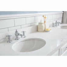 Load image into Gallery viewer, Water Creation 72&quot; Palace Collection Quartz Carrara Pure White Bathroom Vanity Set With Hardware And F2-0013 Faucets, Mirror in Chrome Finish- Water Creation
