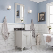 Load image into Gallery viewer, Water Creation Potenza 24&quot; Bathroom Vanity in Earl Grey with Blue Limestone Top with Faucet and Mirror- Water Creation