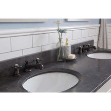 Load image into Gallery viewer, Water Creation Potenza 60&quot; Bathroom Vanity in Earl Grey with Blue Limestone Top with Faucet and Small Mirror- Water Creation