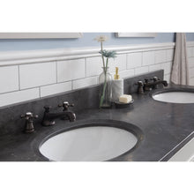 Load image into Gallery viewer, Water Creation Potenza 60&quot; Bathroom Vanity in Earl Grey with Blue Limestone Top with Faucet- Water Creation