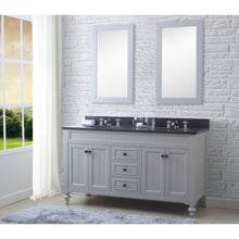 Load image into Gallery viewer, Water Creation 60 Inch Earl Grey Double Sink Bathroom Vanity With 2 Matching Framed Mirrors And Faucets From The Potenza Collection- Water Creation