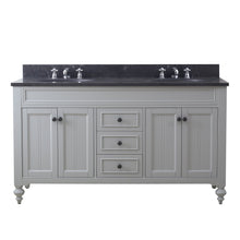 Load image into Gallery viewer, Water Creation 60 Inch Earl Grey Double Sink Bathroom Vanity With Faucets From The Potenza Collection- Water Creation