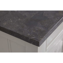 Load image into Gallery viewer, Water Creation Potenza 72&quot; Bathroom Vanity in Earl Grey with Blue Limestone Top with Faucet and Small Mirror- Water Creation