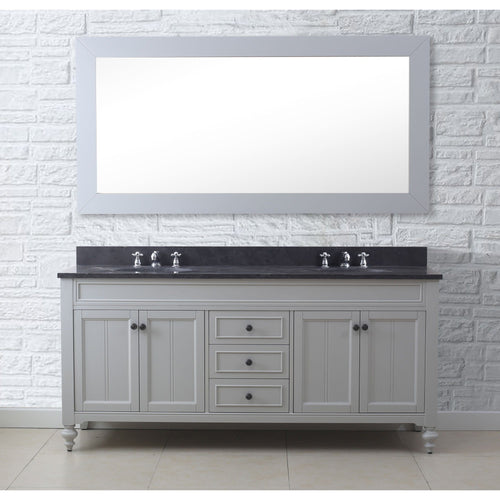 Water Creation 72 Inch Earl Grey Double Sink Bathroom Vanity From The Potenza Collection- Water Creation