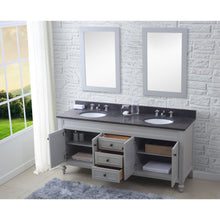 Load image into Gallery viewer, Water Creation 72 Inch Earl Grey Double Sink Bathroom Vanity With 2 Matching Framed Mirrors And Faucets From The Potenza Collection- Water Creation