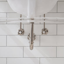 Load image into Gallery viewer, Water Creation Embassy 30 Inch Wide Single Wash Stand, P-Trap, Counter Top with Basin, and F2-0012 Faucet included in Polished Nickel (PVD) Finish- Water Creation