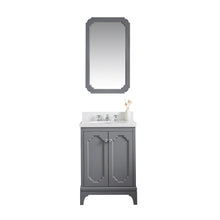 Load image into Gallery viewer, Water Creation Queen 24-Inch Single Sink Quartz Carrara Vanity In Cashmere Grey- Water Creation