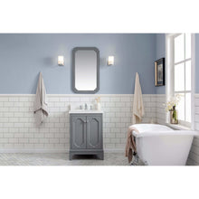 Load image into Gallery viewer, Water Creation Queen 24-Inch Single Sink Quartz Carrara Vanity In Cashmere Grey  With F2-0013-01-FX Lavatory Faucet(s)- Water Creation