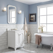 Load image into Gallery viewer, Water Creation Queen 24-Inch Single Sink Quartz Carrara Vanity In Pure White  With F2-0009-05-BX Lavatory Faucet(s)- Water Creation