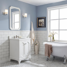 Load image into Gallery viewer, Water Creation Queen 24-Inch Single Sink Quartz Carrara Vanity In Pure White  With F2-0013-05-FX Lavatory Faucet(s)- Water Creation
