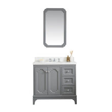 Load image into Gallery viewer, Water Creation Queen 36-Inch Single Sink Quartz Carrara Vanity In Cashmere Grey  With F2-0009-01-BX Lavatory Faucet(s)- Water Creation