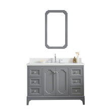 Load image into Gallery viewer, Water Creation Queen 48-Inch Single Sink Quartz Carrara Vanity In Cashmere Grey  With F2-0012-01-TL Lavatory Faucet(s)- Water Creation