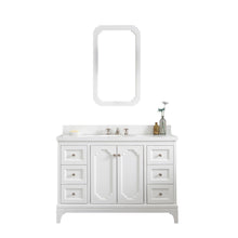 Load image into Gallery viewer, Water Creation Queen 48-Inch Single Sink Quartz Carrara Vanity In Pure White- Water Creation