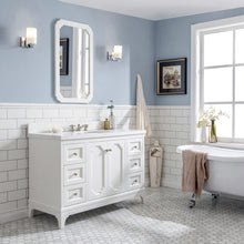 Load image into Gallery viewer, Water Creation Queen 48-Inch Single Sink Quartz Carrara Vanity In Pure White With Matching Mirror(s)- Water Creation