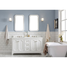 Load image into Gallery viewer, Water Creation Queen 60-Inch Double Sink Quartz Carrara Vanity In Pure White- Water Creation