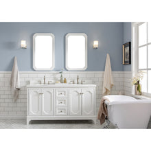 Load image into Gallery viewer, Water Creation Queen 60-Inch Double Sink Quartz Carrara Vanity In Pure White- Water Creation