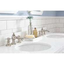 Load image into Gallery viewer, Water Creation Queen 60-Inch Double Sink Quartz Carrara Vanity In Pure White With Matching Mirror(s) and F2-0013-05-FX Lavatory Faucet(s)- Water Creation